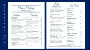 Breakfast Menu Season 2024